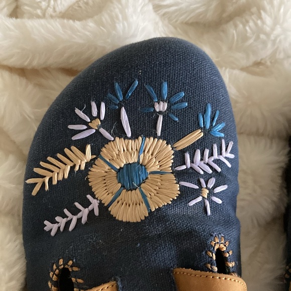 Blue floral embroidered Birkenstock clogs 38 - Picture 15 of 16